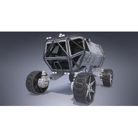 3D Sci-fi Scout Vehicle Rover